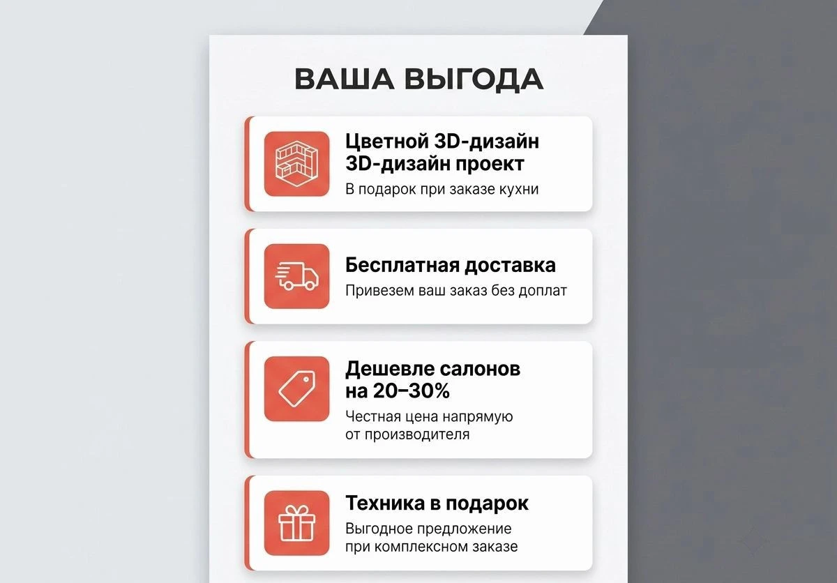 Кухни на заказ под ваш бюджет в рассрочку